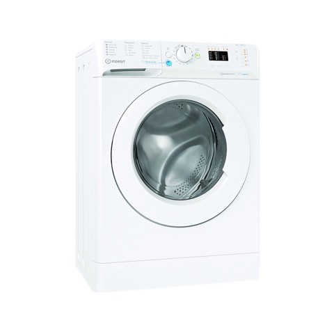 Indesit BWSA 7126X WV IT, 7kg, classe A, Bianco, Inverter, 1200 giri, Display LED, vapore, porta bianca