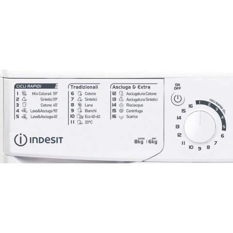 Indesit EWDE 861483 W IT N lavasciuga Libera installazione Caricamento frontale Bianco D