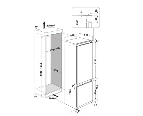 Indesit IND 402 Da incasso 400 L E Bianco