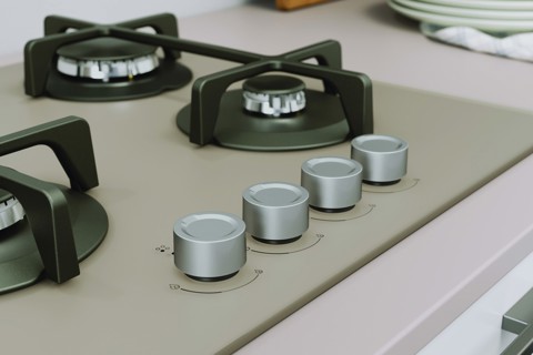 Indesit ING 61T/TD 1 piano gas vetro tortora 60cm 4 fuochi griglie in ghisa lavabili in lavastoviglie