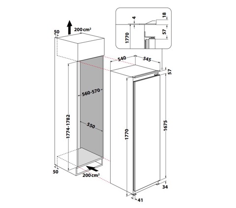 Indesit INSZ 18012 monoporta Da incasso 292 L E Bianco