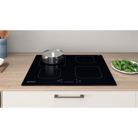 Indesit IS 83Q60 NE Nero Da incasso 59 cm Piano cottura a induzione 4 Fornello(i)