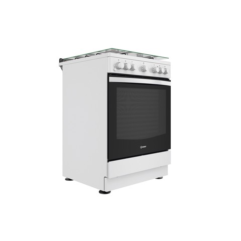 Indesit IS67G4PHW/E/1 Cucina Elettrico Gas Nero, Bianco A