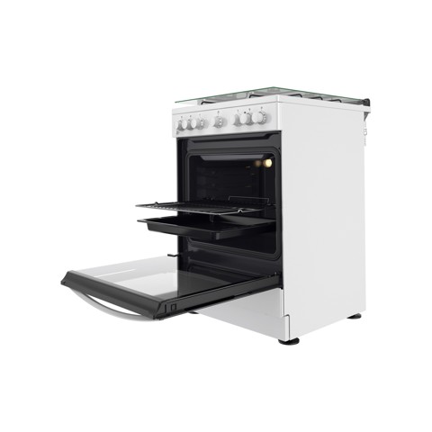 Indesit IS67G4PHW/E/1 Cucina Elettrico Gas Nero, Bianco A