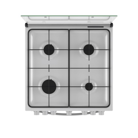 Indesit IS67G4PHW/E/1 Cucina Elettrico Gas Nero, Bianco A