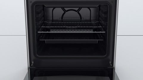 Indesit IS67G4PHW/E/1 Cucina Elettrico Gas Nero, Bianco A