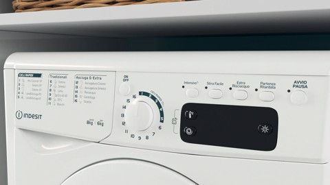 Indesit Lavasciuga a libera installazione EWDE 861483 W IT N - EWDE 861483 W IT N Made in Italy