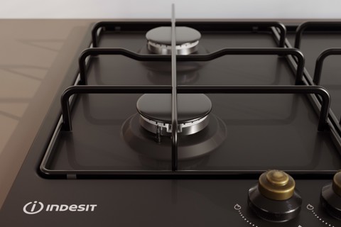 Indesit TH 642 /I (AN) Antracite Da incasso 58 cm Gas 4 Fornello(i)