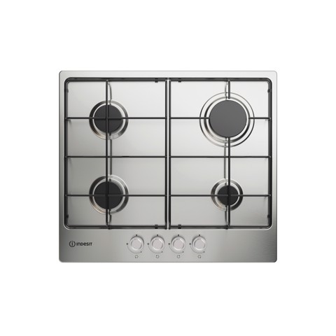 Indesit THP 642 IX/I 1 piano gas inox 60cm 4 fuochi griglie smaltate Made in Italy