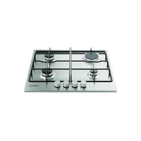 Indesit THP 642 IX/I 1 piano gas inox 60cm 4 fuochi griglie smaltate Made in Italy