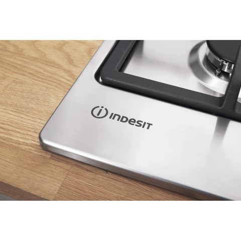 Indesit THP 751 W/IX/I IT Acciaio inossidabile Da incasso 75 cm Gas 5 Fornello(i)