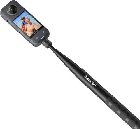 Insta360 Invisible Selfie Stick (X4, X3, & GO3) bastone per selfie Macchina fotografica Nero
