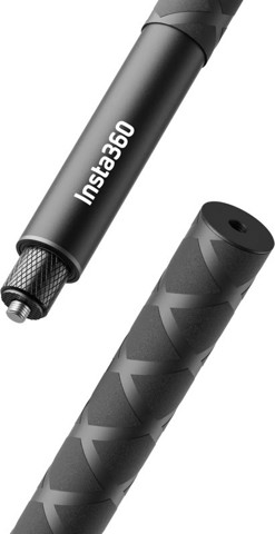 Insta360 Invisible Selfie Stick (X4, X3, & GO3) bastone per selfie Macchina fotografica Nero