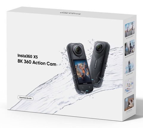 Insta360 X5 Bundle fotocamera per sport d'azione 72 MP 8K Ultra HD 25,4 / 1,28 mm (1 / 1.28") Wi-Fi 200 g