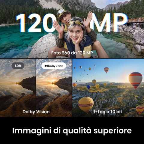 Insta360 X6 Standard Bundle fotocamera per sport d'azione 120 MP 8K Ultra HD 25,4 / 1,1 mm (1 / 1.1") Wi-Fi 195 g
