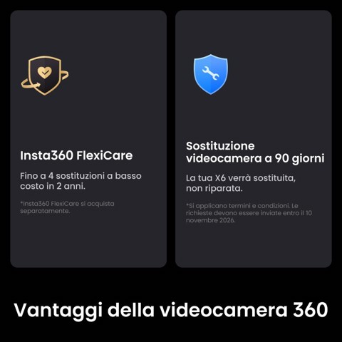Insta360 X6 Standard Bundle fotocamera per sport d'azione 120 MP 8K Ultra HD 25,4 / 1,1 mm (1 / 1.1") Wi-Fi 195 g