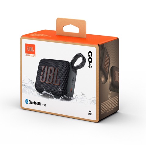 JBL Go 4, Sistema audio portatile waterproof e dustproof, Nero