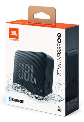 JBL GO Essential 2 Speaker Bluetooth Portatile Impermeabile ad Acqua e Polvere, Nero