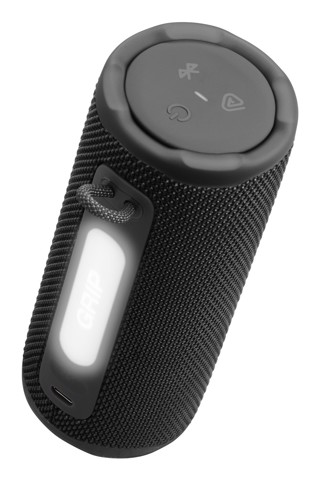 JBL Grip Sistema audio portatile waterproof e drop-proof con connettività wireless Bluetooth e Luce ambientale personalizzabile, Nero