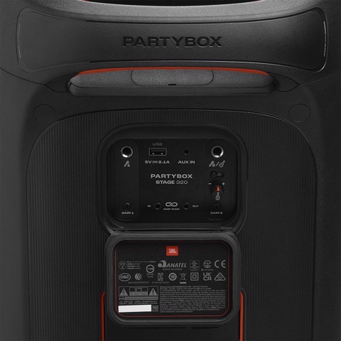 JBL PartyBox STAGE 320 Speaker Wireless Bluetooth Portatile per feste con giochi di luce 240 W, Nero