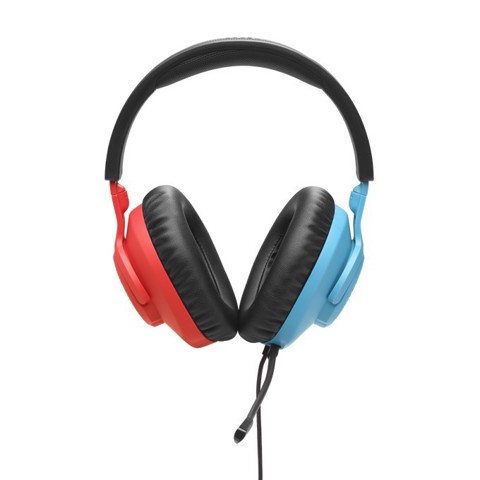 JBL Quantum 100N Auricolare Cablato A Padiglione Gaming Blu, Rosso