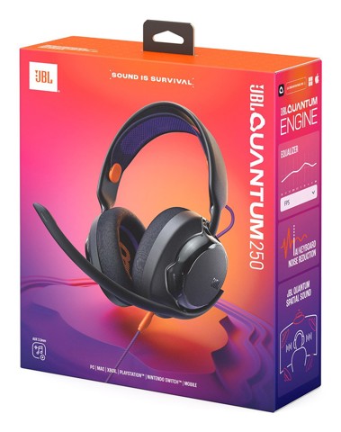 JBL Quantum 250 Auricolare Cablato A Padiglione Gaming Nero