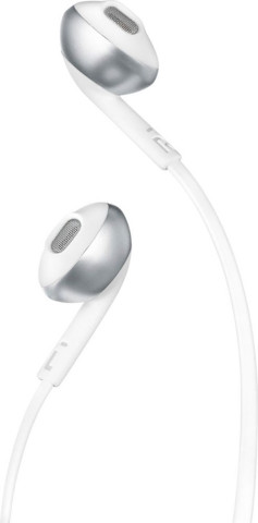 JBL T205 Cuffia Auricolare Connettore 3.5 mm Cromo, Bianco