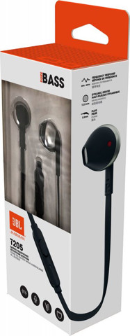 JBL T205 Cuffia Auricolare Connettore 3.5 mm Nero