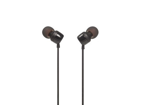 JBL Tune 110, Intra-auricolari con cavo, con comando/microfono, Nero