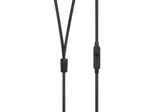 JBL Tune 110, Intra-auricolari con cavo, con comando/microfono, Nero