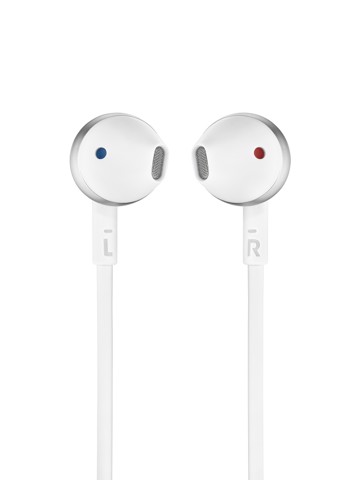 JBL Tune 205 Auricolare Cablato In-ear Chiamate/Musica/Sport/Tutti i giorni Cromo, Bianco