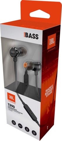 JBL Tune 290 Auricolare Cablato In-ear Musica e Chiamate Nero