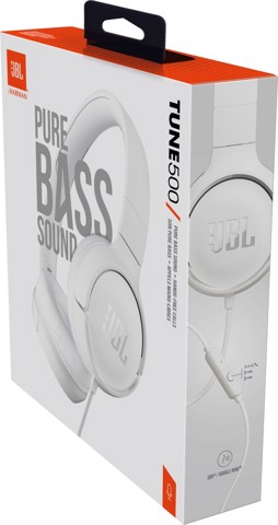 JBL Tune 500 Auricolare Cablato A Padiglione Musica e Chiamate Bianco