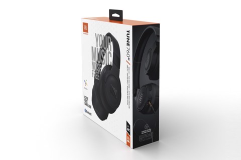 JBL Tune 760 NC, Cuffie Over-Ear Wireless Bluetooth con Cancellazione Attiva del Rumore, Nero