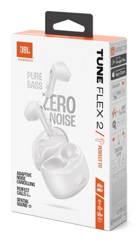 JBL Tune Flex 2 Auricolare True Wireless Stereo (TWS) In-ear Musica e Chiamate Bluetooth Bianco