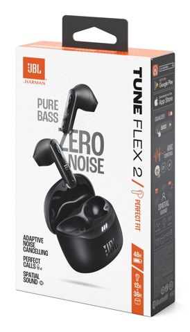 JBL Tune Flex 2 Auricolare True Wireless Stereo (TWS) In-ear Musica e Chiamate Bluetooth Nero