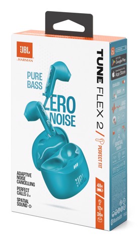 JBL Tune Flex 2 Auricolare True Wireless Stereo (TWS) In-ear Musica e Chiamate Bluetooth Turchese
