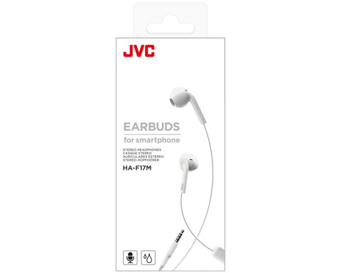 JVC HA-F17M Cuffia Auricolare Connettore 3.5 mm Bianco