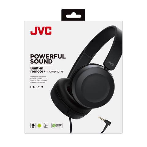 JVC HA-S31M-B Auricolare Cablato A Padiglione Musica e Chiamate Nero