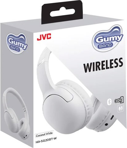 JVC HA-SG20BT Cuffie wireless Bluetooth GUMY, Coconut White