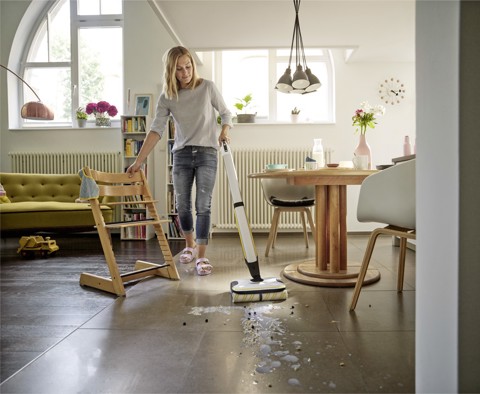 Kärcher FC 7 CORDLESS Electric broom Batteria Bagnato Senza sacchetto Nero, Bianco, Giallo 2,85 Ah
