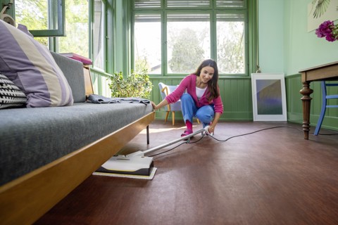 Kärcher SC 1 UPRIGHT Scopa a vapore 0,2 L 1300 W Nero, Bianco