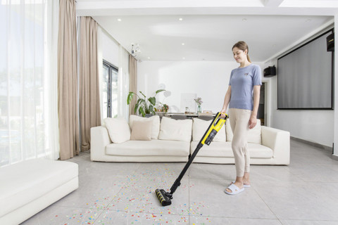 Kärcher VC 4s Cordless Plus Senza sacchetto Nero, Giallo