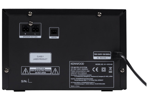 Kenwood Electronics M-420DAB set audio da casa Microsistema audio per la casa 14 W Nero