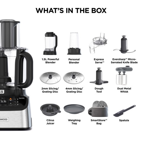 Kenwood FDM73.850SS robot da cucina 1000 W 3 L Grigio Bilance incorporate