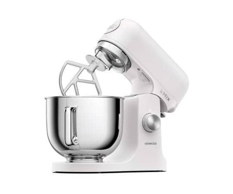 Kenwood kMix - Impastatrice planetaria, Paraschizzi, 3 ganci e fruste, 1000 W, Ciotola 5L , Bianco (KMX751AWH)