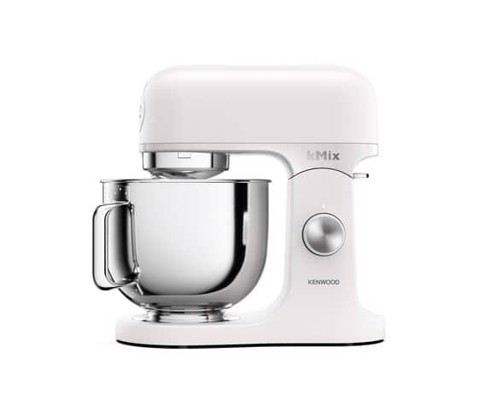 Kenwood kMix - Impastatrice planetaria, Paraschizzi, 3 ganci e fruste, 1000 W, Ciotola 5L , Bianco (KMX751AWH)