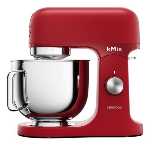 Kenwood kMix - Impastatrice planetaria, Paraschizzi, 3 ganci e fruste, 1000 W, Ciotola 5L, Rosso (KMX751ARD)