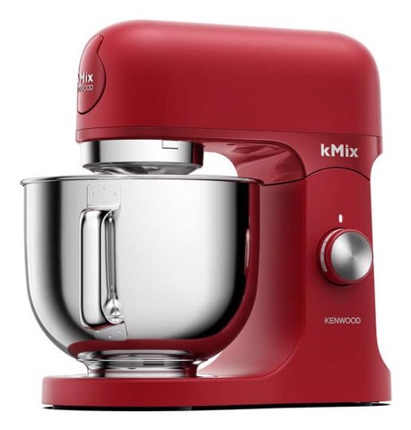 Kenwood kMix - Impastatrice planetaria, Paraschizzi, 3 ganci e fruste, 1000 W, Ciotola 5L, Rosso (KMX751ARD)