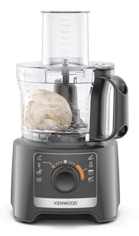 Kenwood MultiPro Compact - Robot da cucina, Lama per tagliare in acciaio inox, 2,1L, 800W, Grigio (FDP31.360GY)